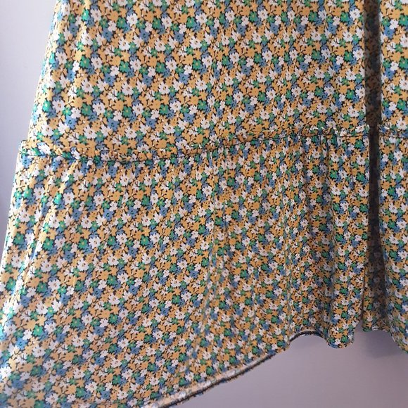 LOFT Green White Yellow Floral Flowy Boho Halter Cami Tank Top, New! Small - Picture 5 of 13
